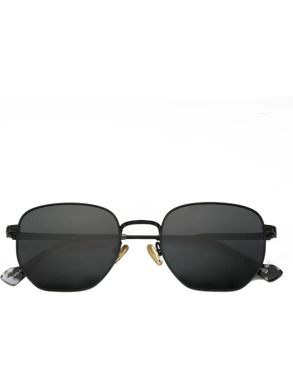 Stylish Polarized Hexagon Sunglasses for Men & Women - UV400 Protection, Metal